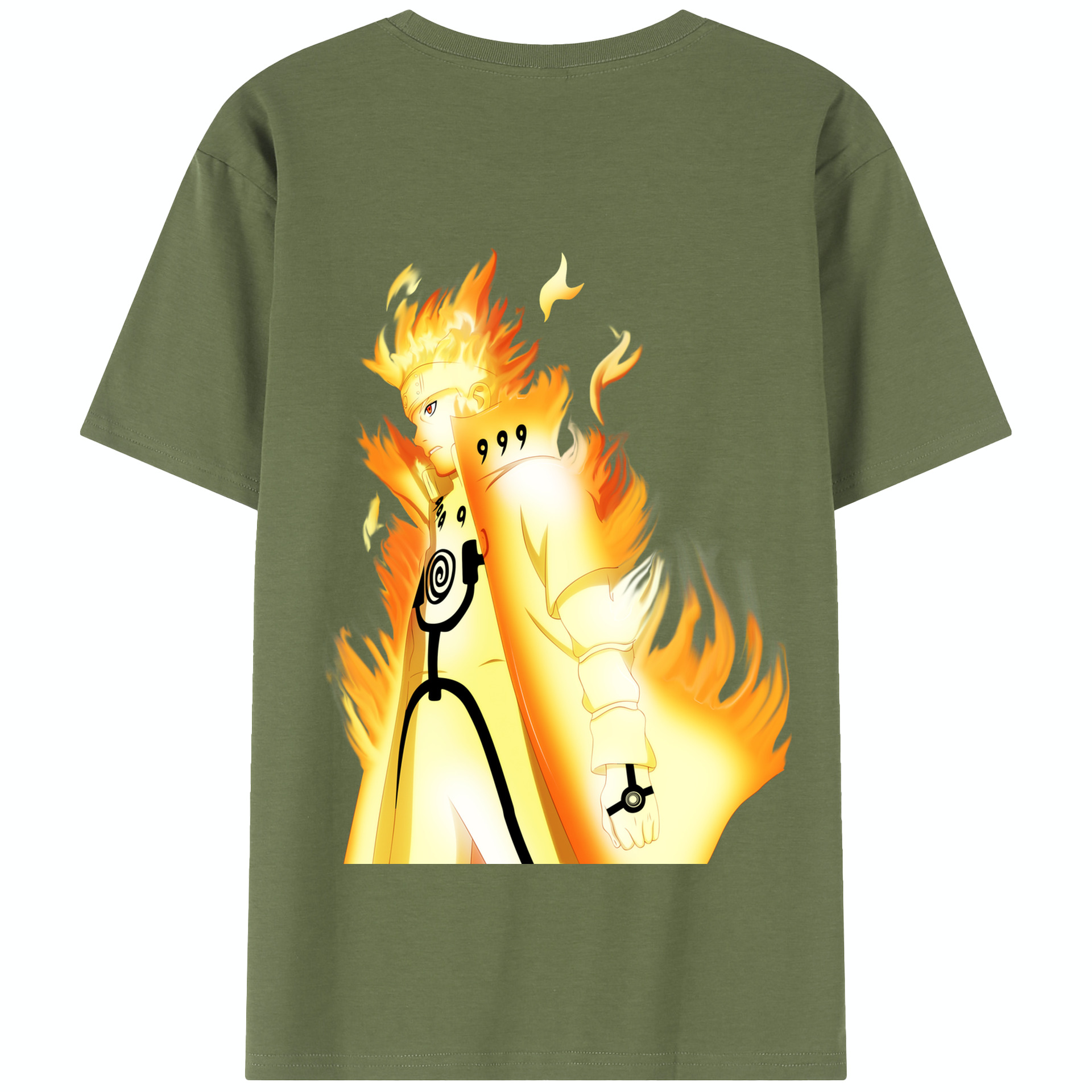 （画像用） NARUTO -ナルト- うずまき ナルト Uzumaki Naruto 綿100％半袖Tシャツ（背面プリント）